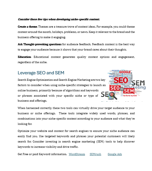 Niche Specific Online Business Launch Guide